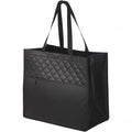 Front - Bullet Cross Quilted Laminated Non-Woven Carry-All Tote