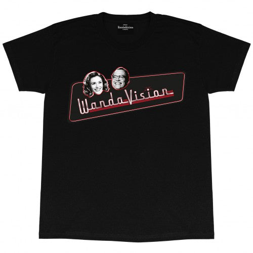 Front - WandaVision Mens Character Faces T-Shirt