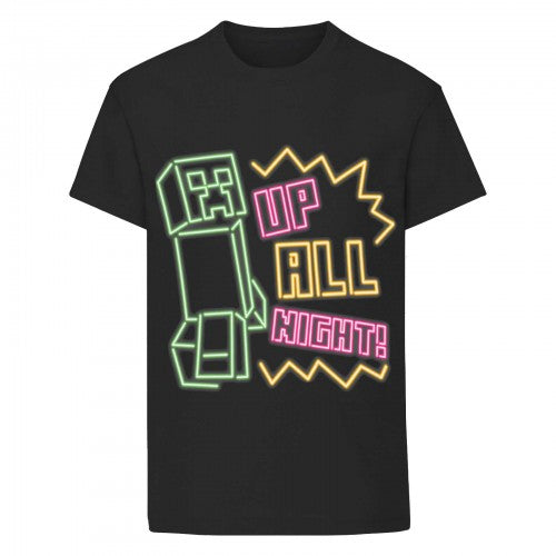 Front - Minecraft Boys Up All Night T-Shirt