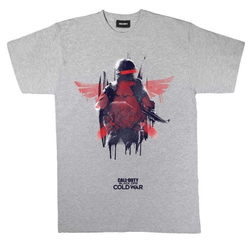 Front - Call Of Duty Mens Black Ops Cold War Winged Soldier T-Shirt