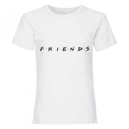 Front - Friends Girls Logo Crop T-Shirt