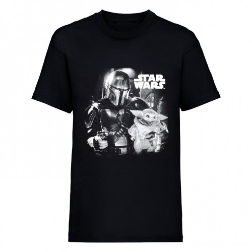 Front - Star Wars: The Mandalorian Mens Mando And The Child Photograph T-Shirt