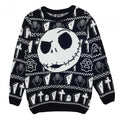 Front - Nightmare Before Christmas Boys Jack Skellington Face Knitted Jumper