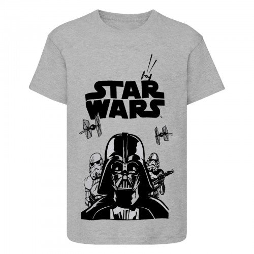 Front - Star Wars Boys Darth Vader Stormtrooper T-Shirt