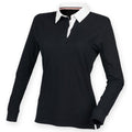 Front - Front Row Womens/Ladies Premium Long Sleeve Rugby Shirt/Top