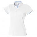 Front - Front Row Womens/Ladies Contrast Pique Polo Shirt