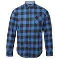 Front - Brave Soul Mens Long Sleeve Printed Checkered Heavily Brushed Shirt