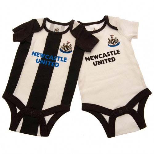 Front - Newcastle United FC Baby Sleepsuit (Pack of 2)