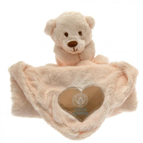 Front - Manchester City FC Official Baby Comforter Hugs Blanket