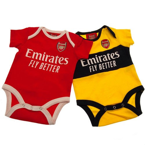 Front - Arsenal FC Baby Bodysuit (Pack of 2)