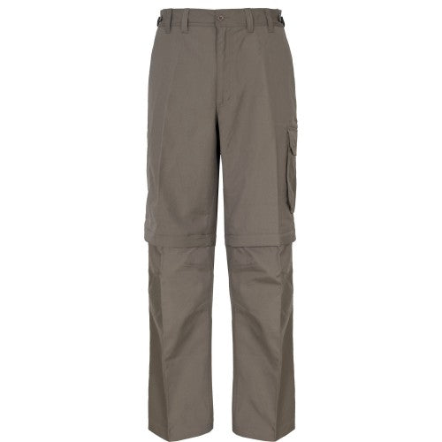 Front - Trespass Mens Mallik Convertible Water Repellent Cargo Trousers
