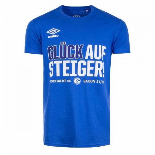 Front - FC Schalke Mens Winners 21/22 Umbro T-Shirt