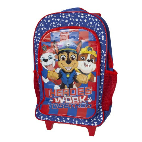 Front - Paw Patrol Childrens/Kids Heroes Work Together Wheelie Backpack