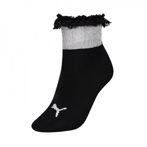 Front - Puma X Selena Gomez Womens/Ladies Ruffle Short Crew Socks