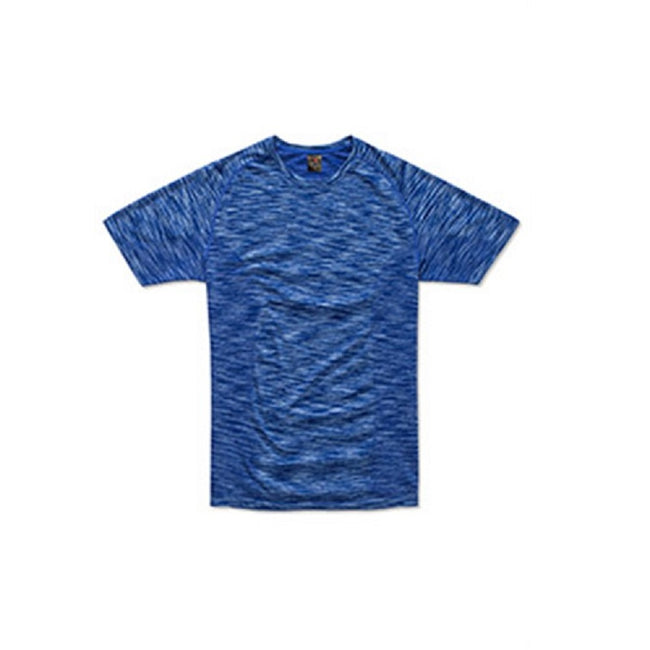 King Blue Melange - Side - Stedman Mens Active Seamless Raglan Tee
