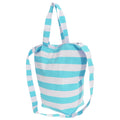 White-Mint - Front - FLOSO Womens-Ladies Striped Summer Handbag With Shoulder Strap