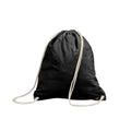Black - Front - Shugon Stafford Cotton Drawstring Tote Backpack Bag - 13 Litres