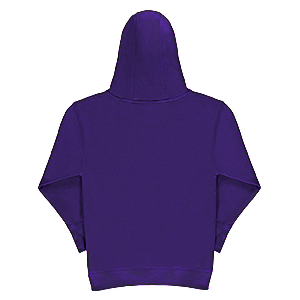 Purple-Light Oxford - Back - SG Kids Unisex Contrast Hooded Sweatshirt - Hoodie