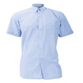 Light Blue - Front - Dickies Short Sleeve Cotton-Polyester Oxford Shirt - Mens Shirts