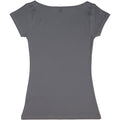 Asphalt - Back - Nakedshirt Womens-Ladies Alice Boatneck Short Sleeve Tunic T-Shirt
