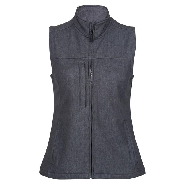 Seal Grey Marl - Front - Regatta Womens-Ladies Flux Softshell Gilet