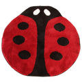 Red - Front - Eurobano Ladybird Shaped Area Mat-Rug