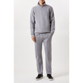 Grey - Front - Burton Mens Jersey Piped Jogging Bottoms