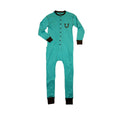 Teal-Black - Front - LazyOne Unisex Tail End Onesie