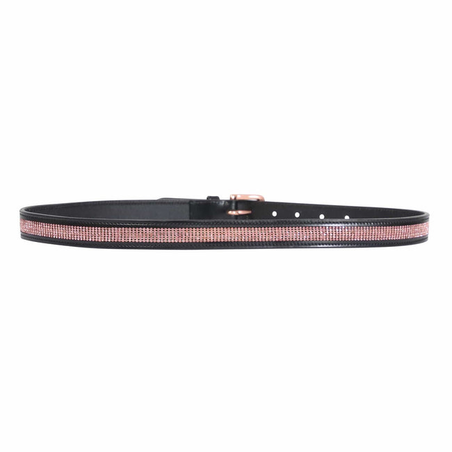 Black-Rose Gold - Back - Hy Unisex Adult Rosciano Leather Belt