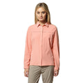 Rosette Pink - Back - Craghoppers Womens-Ladies NosiLife Pro II Long Sleeved Shirt