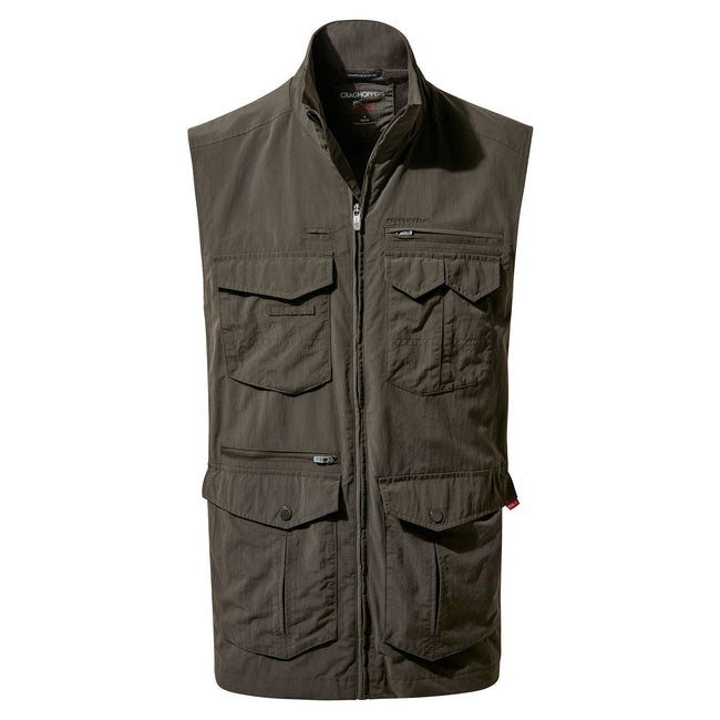 Woodland Green - Front - Craghoppers Mens NosiLife Adventure Gilet II