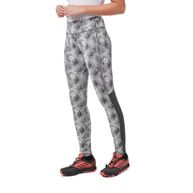 Cloud Grey Print - Back - Craghoppers Womens NosiLife Luna Tights