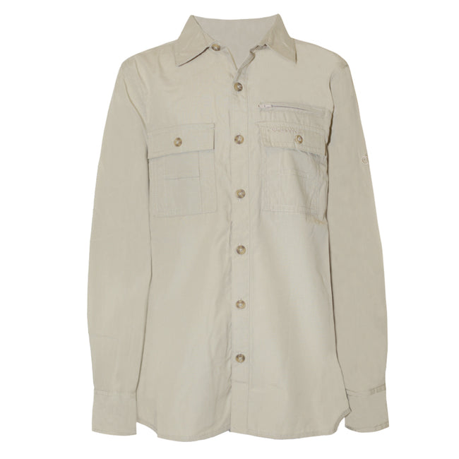 Oatmeal - Front - Craghoppers Childrens Boys Adventure Trek Long Sleeved Shirt