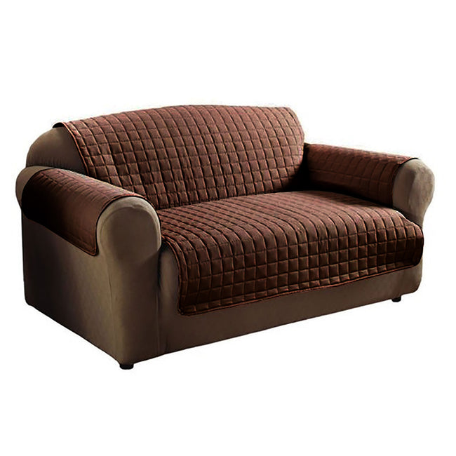 Chocolate Brown - Front - Floso Waterproof Couch Cover