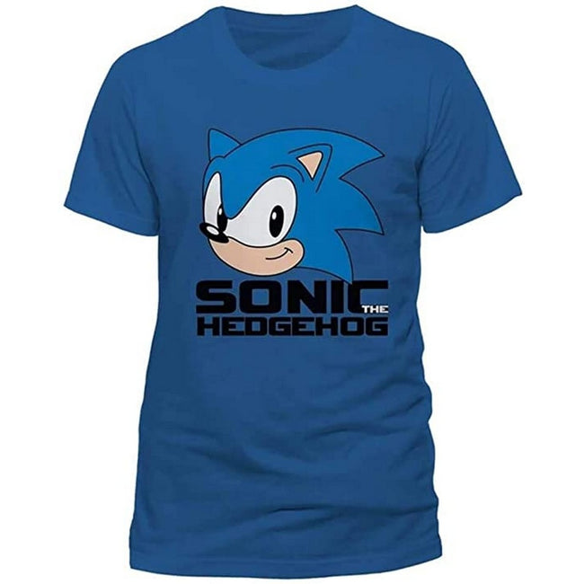 Blue - Lifestyle - Sonic The Hedgehog Unisex Adult Classic Head T-Shirt