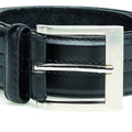 Black - Back - Duke Mens D555 Harley Kingsize Four Line Stitched Belt