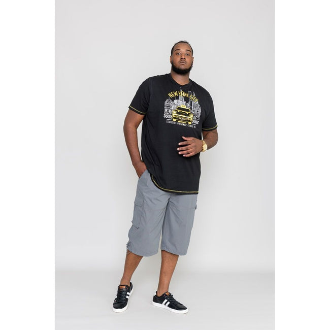 Black - Back - Duke Mens Wingmore D555 New York Taxi Kingsize T-Shirt