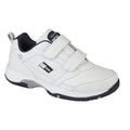 White - Front - Dek Mens Ohio Leather Trainers