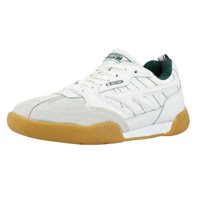 White - Side - Hi-Tec Mens Non Marking Squash Classic Leather Trainers