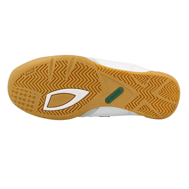 White - Pack Shot - Hi-Tec Mens Non Marking Squash Classic Leather Trainers