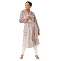 Taupe - Front - Debenhams Womens-Ladies Sleek Shawl Collar Robe