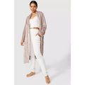Taupe - Pack Shot - Debenhams Womens-Ladies Sleek Shawl Collar Robe