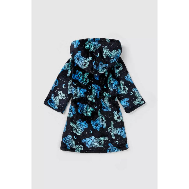 Navy - Back - Blue Zoo Boys Space Dressing Gown
