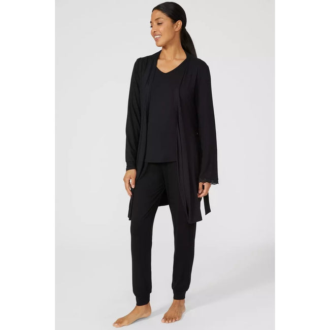 Black - Lifestyle - Debenhams Womens-Ladies Viscose Wrap Robe