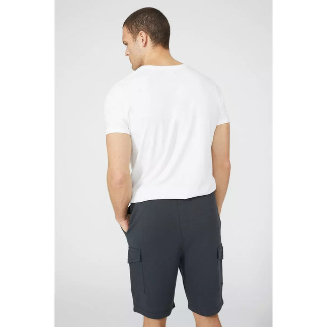 Charcoal - Back - Red Herring Mens Cargo Sweat Shorts