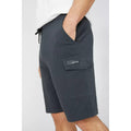 Charcoal - Side - Red Herring Mens Cargo Sweat Shorts