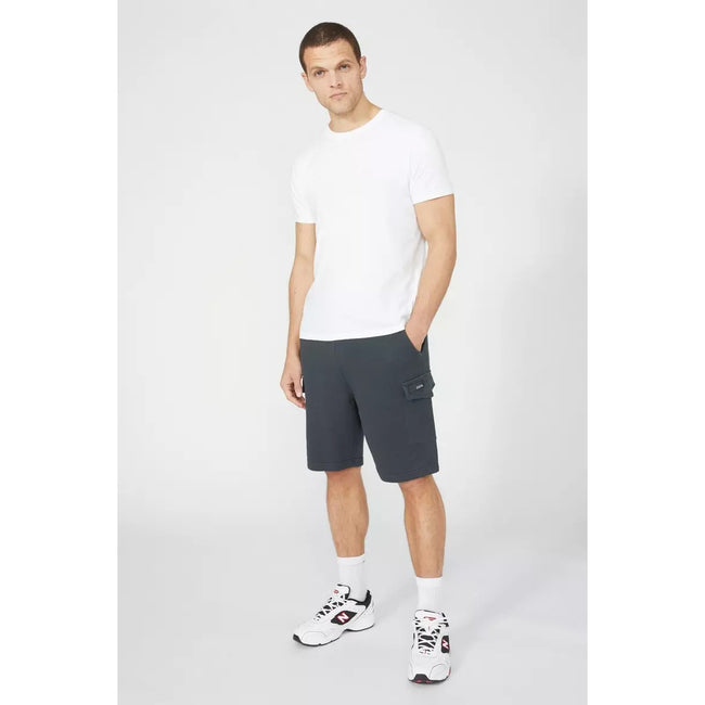 Charcoal - Pack Shot - Red Herring Mens Cargo Sweat Shorts