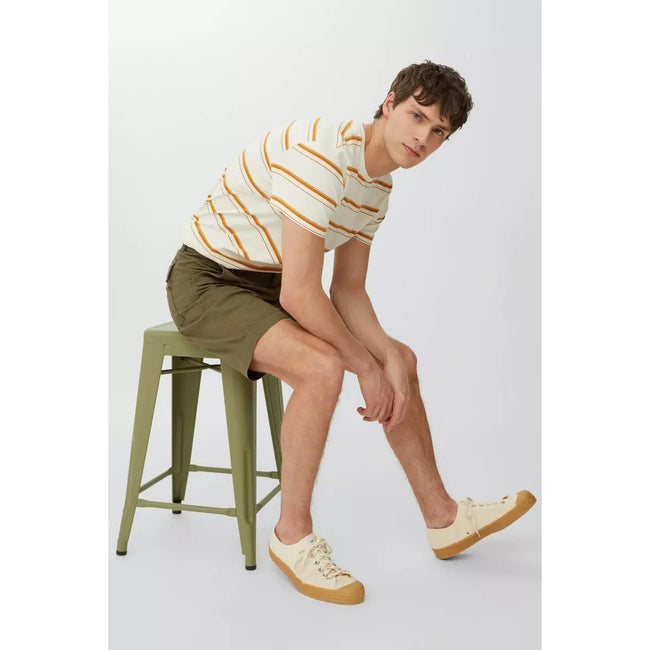 Khaki - Lifestyle - Mantaray Mens Slub Textured Cargo Shorts