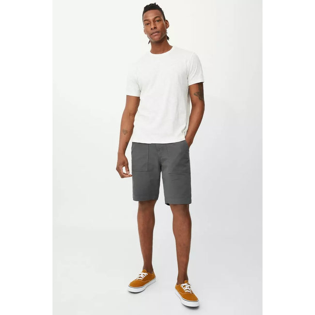 Dark Grey - Lifestyle - Mantaray Mens Slub Textured Cargo Shorts