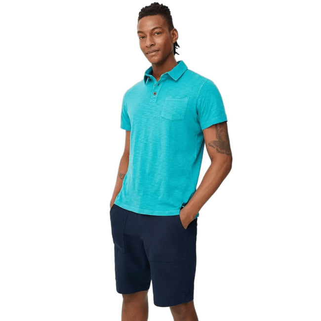 Navy - Front - Mantaray Mens Slub Textured Cargo Shorts